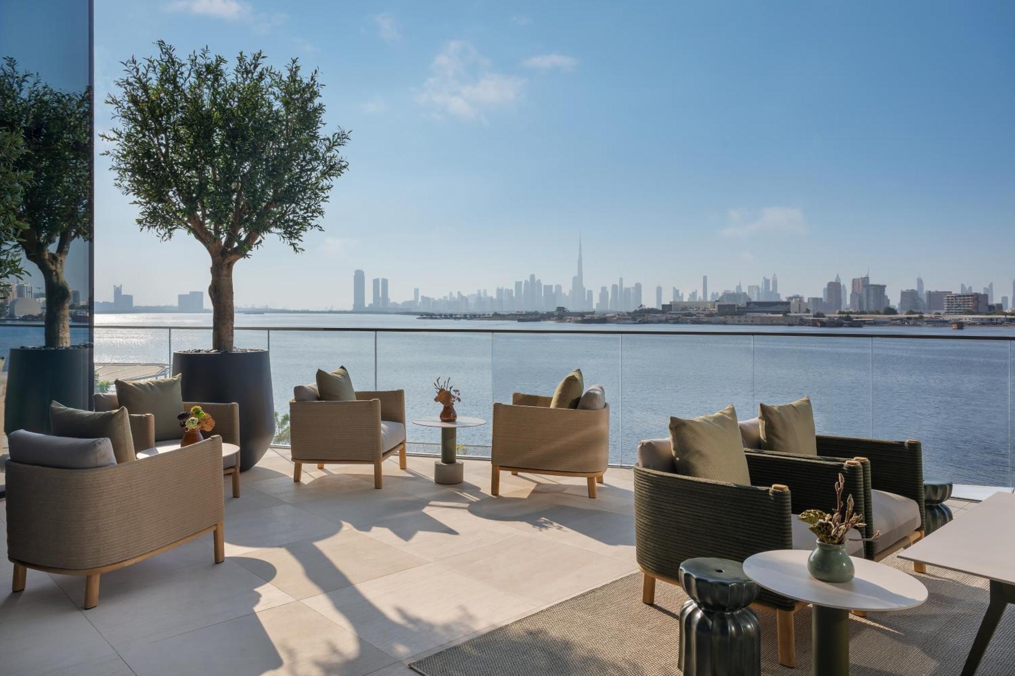 Address Creek Harbour Hotel Dubai Ngoại thất bức ảnh View from the terrace