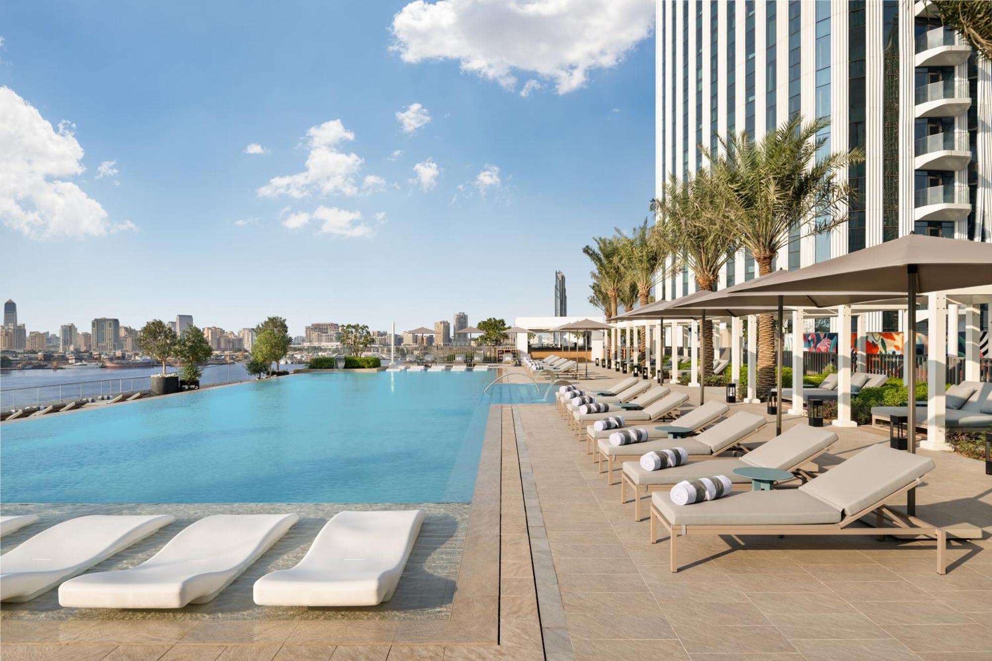 Address Creek Harbour Hotel Dubai Ngoại thất bức ảnh The swimming pool at the hotel